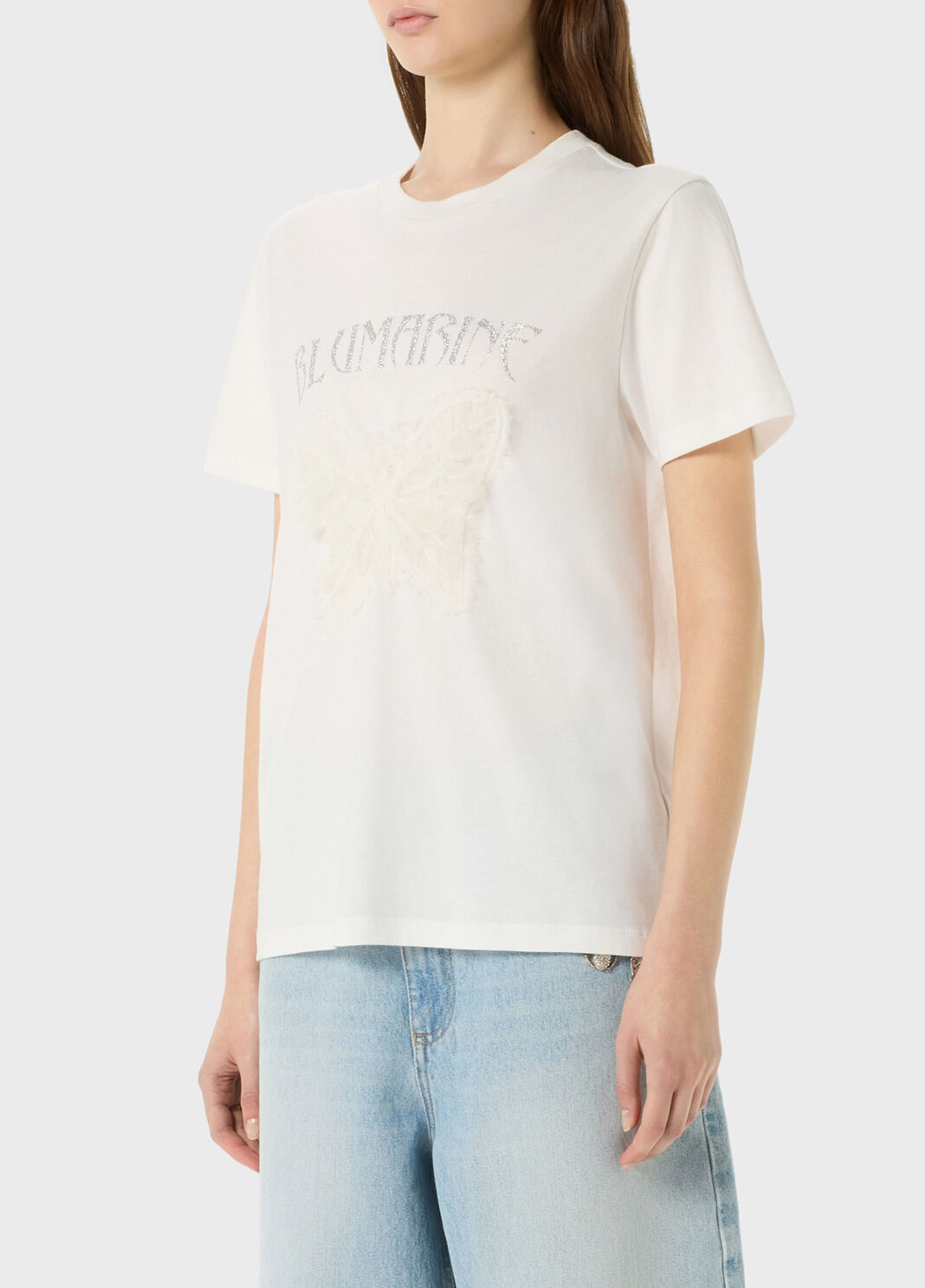 Jersey-T-Shirt mit Stickerei  Blumarine - large image number 2