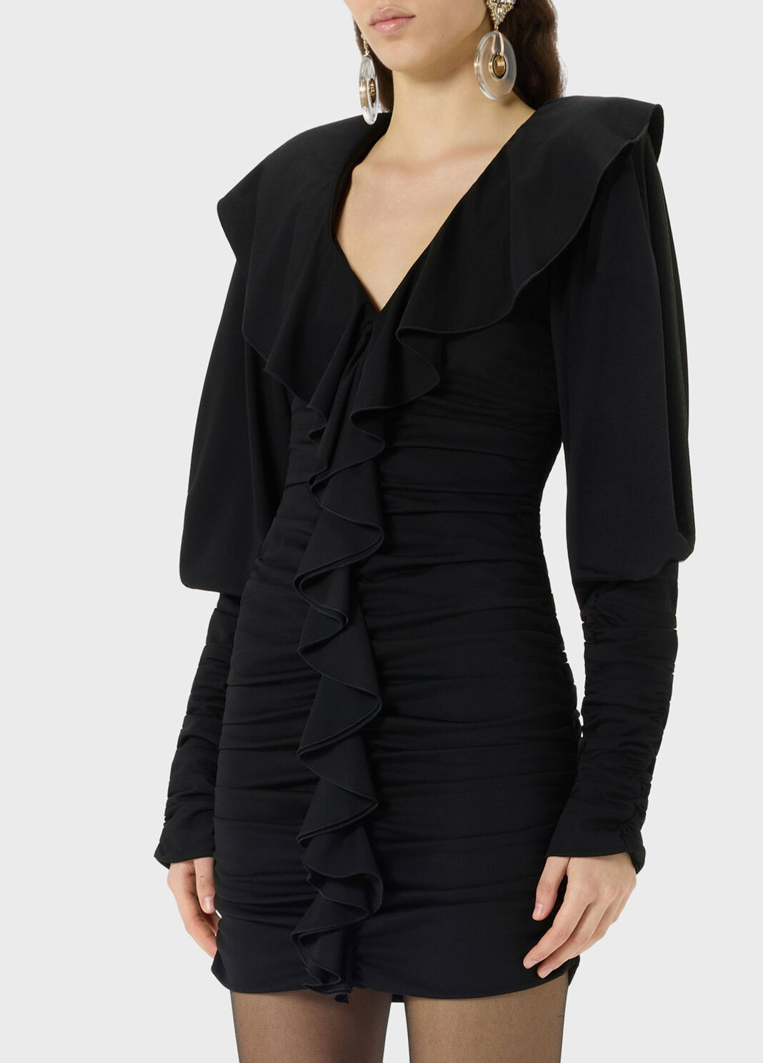 Jersey dress with gathering and flounce  Blumarine - large image number 2