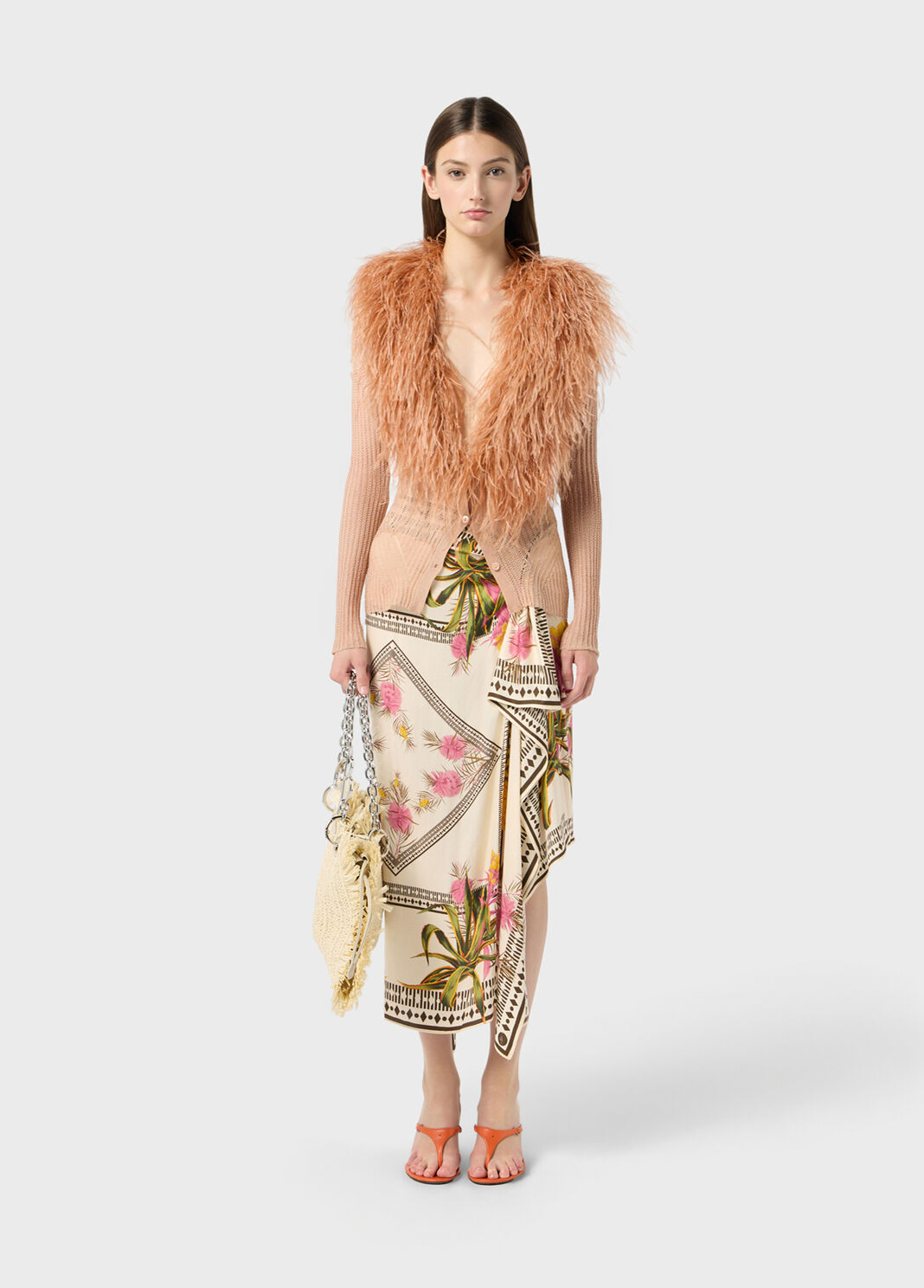 Knit cardigan with feathered neck  Blumarine - large image number 3