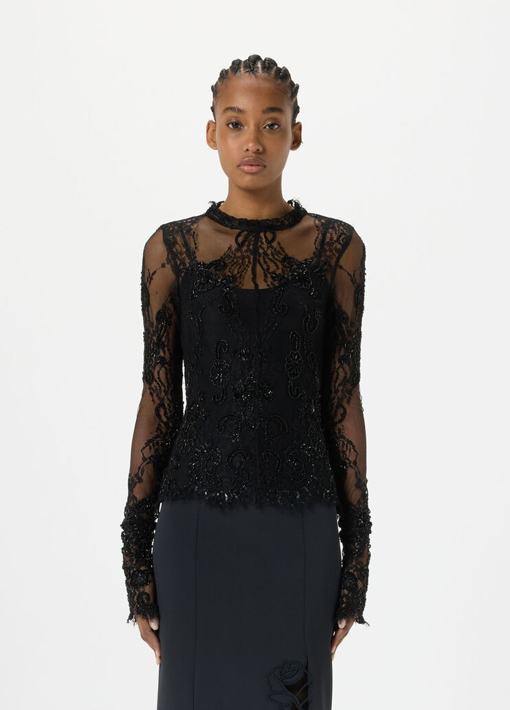 Stretch lace jumper with embroidery  Blumarine - medium