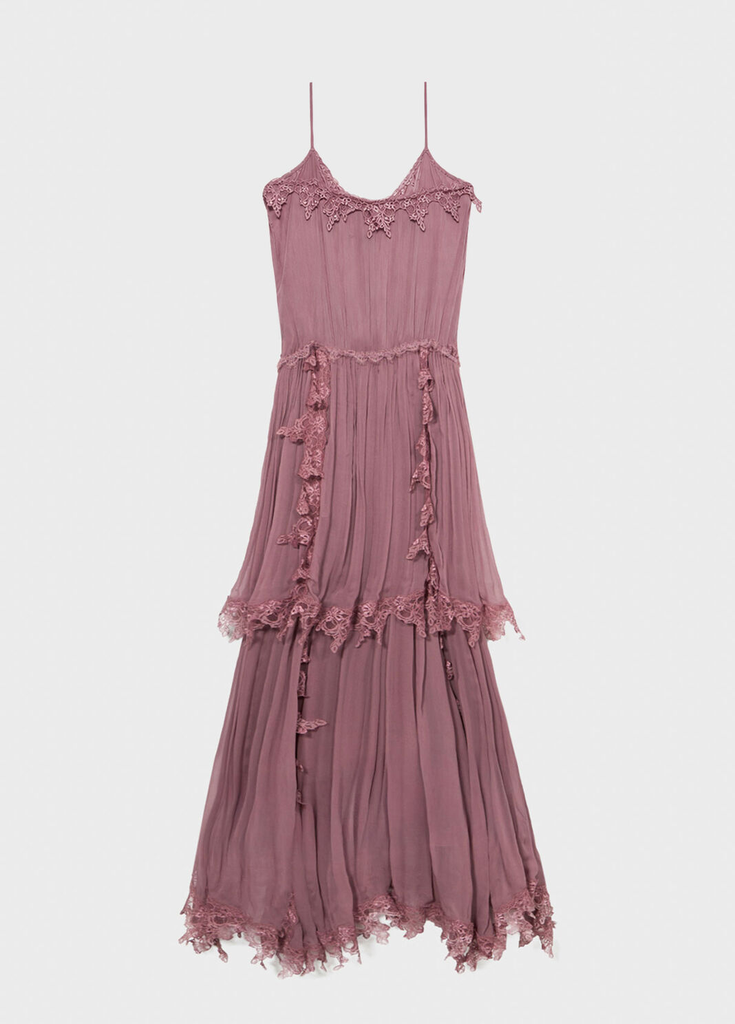 Long crepon dress with lace detailing  Blumarine - large image number 5