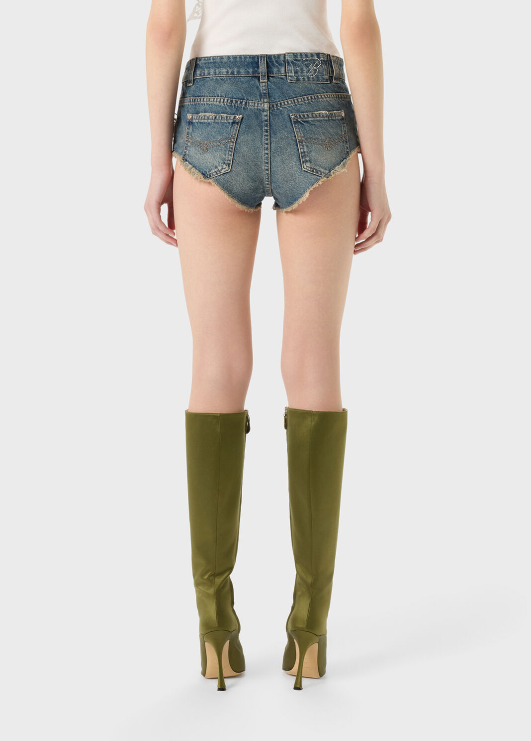 Denim Shorts with Butterflies  Blumarine - large image number 1