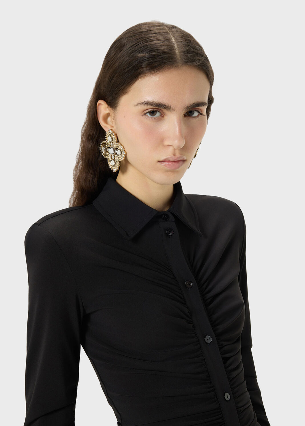 Glass stones and brass earrings  Blumarine - large image number 3