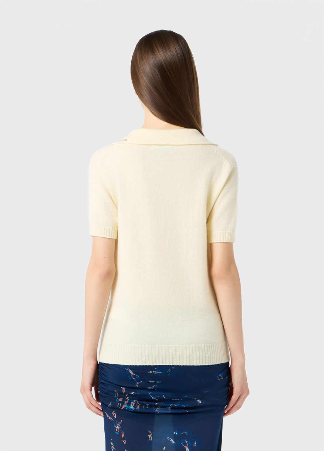 Cashmere polo-style jumper with rhinestone embroidery  Blumarine - large image number 1