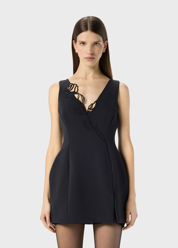 Short cady dress with rose embroidery  Blumarine - medium