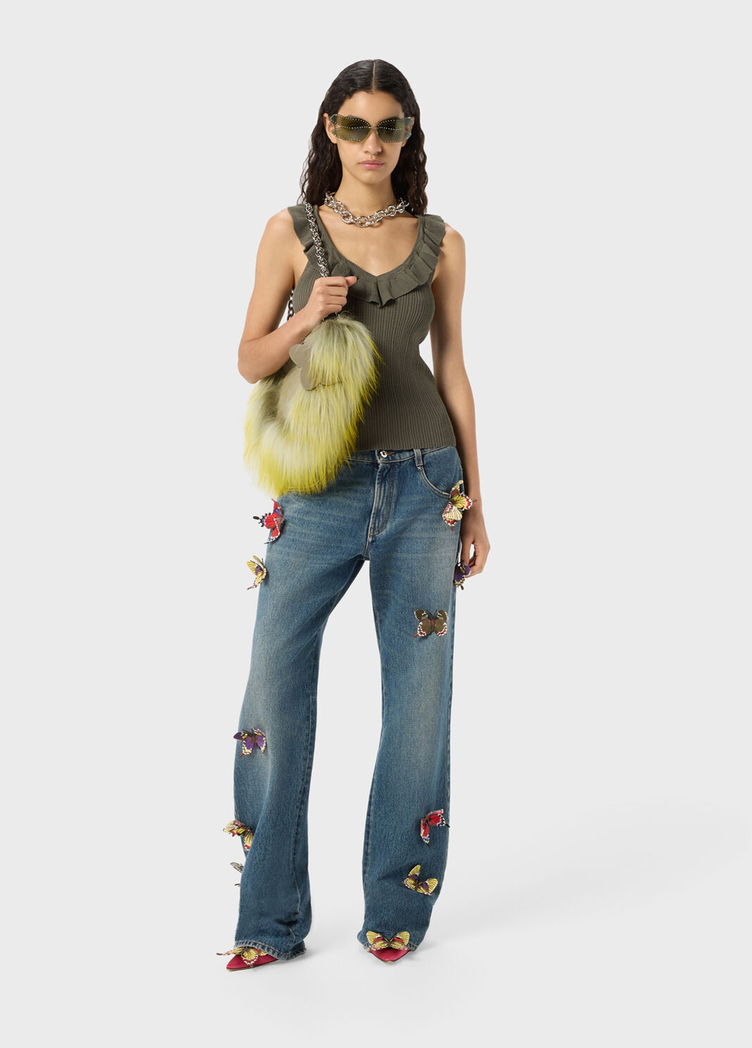 Ribbed Top with Ruffles  Blumarine - large image number 3