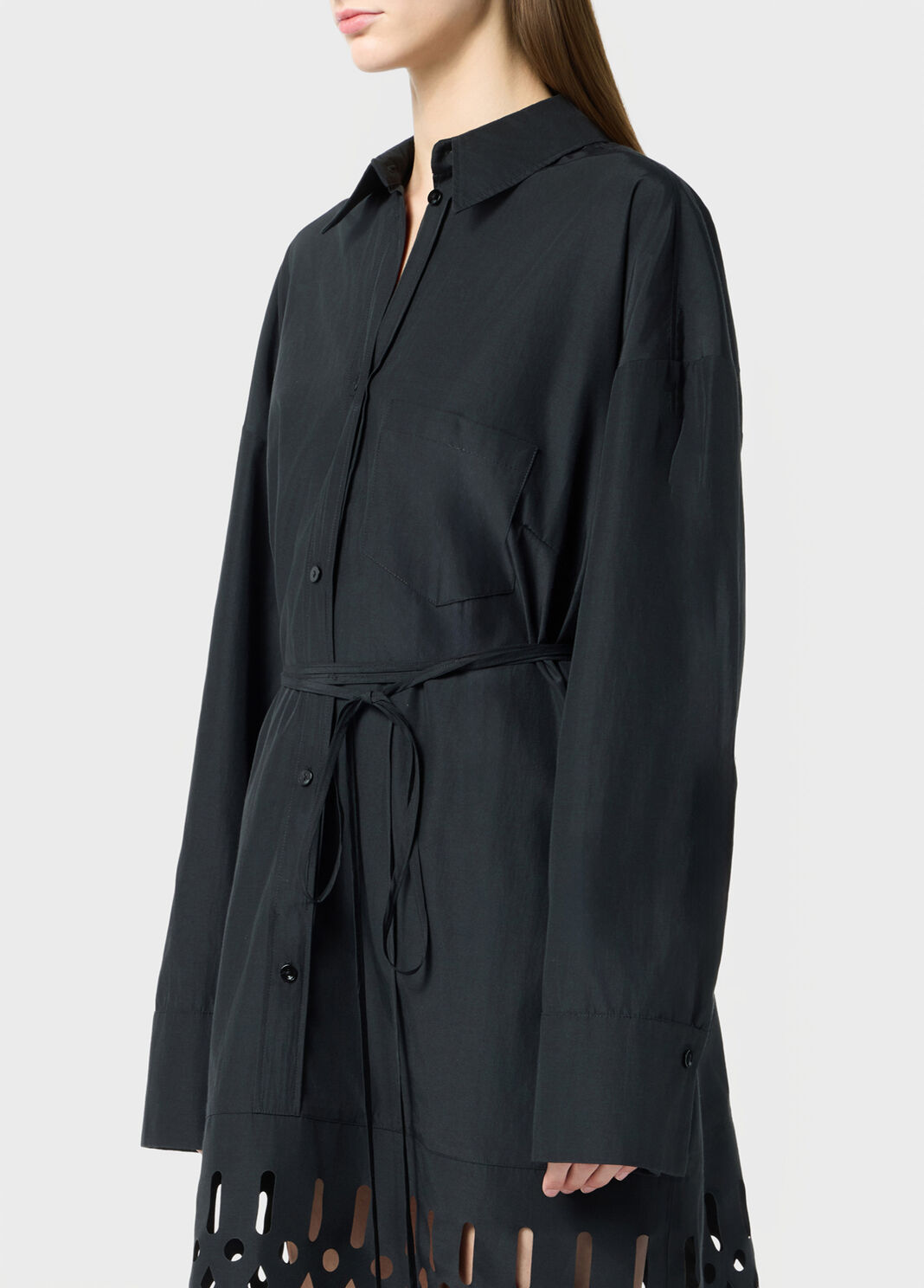 Taffeta shirt dress with openwork embroidery  Blumarine - large image number 2