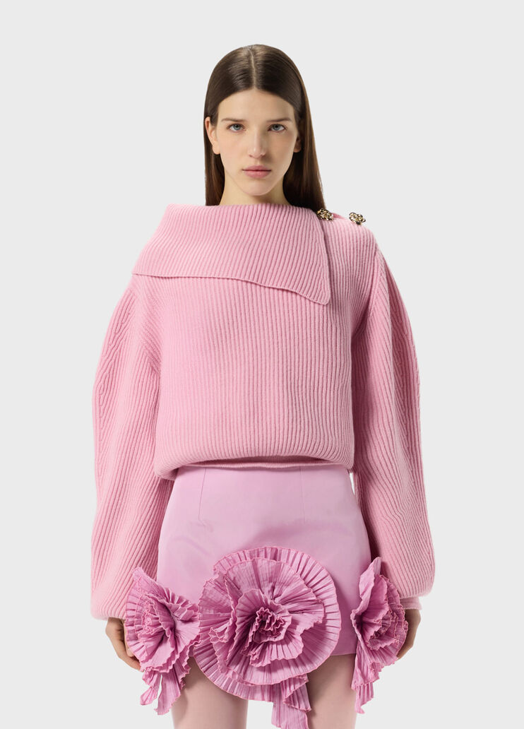 Wool jumper with sailor collar and buttons  Blumarine - medium