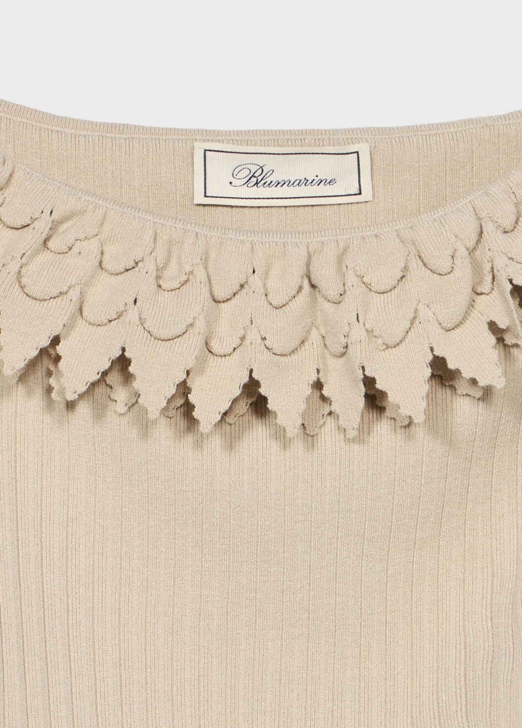 Gerippter Pullover mit gewellten Volants  Blumarine - large image number 6