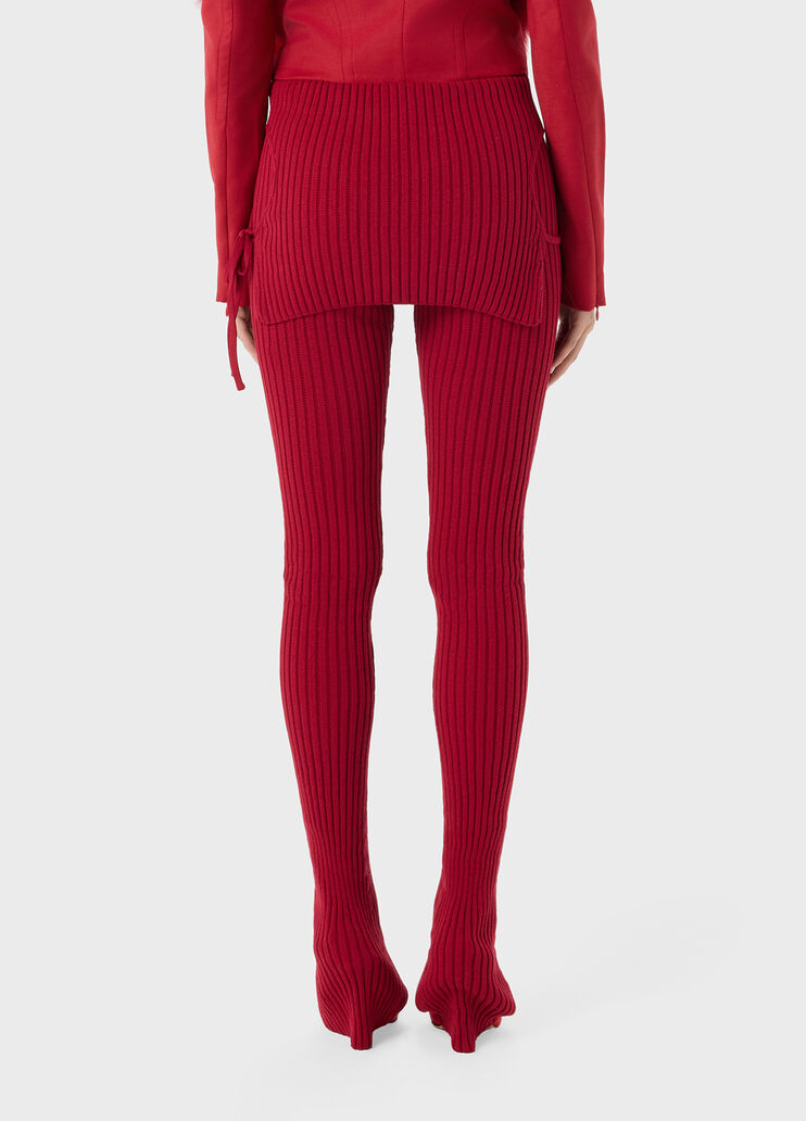 Knit leggings with cut-outs and laces  Blumarine - large image number 1