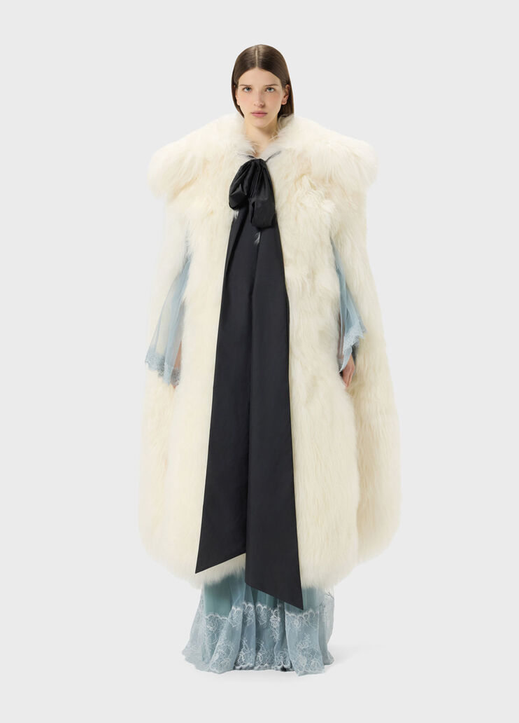 Fur cape with satin bow  Blumarine - medium