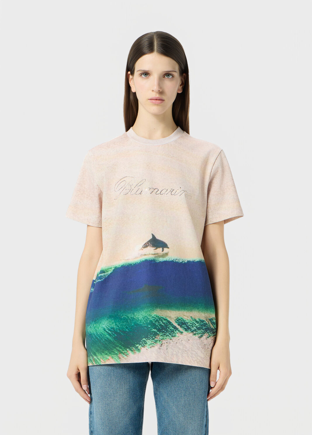 Printed jersey T-shirt with embroidery  Blumarine - large image number 0