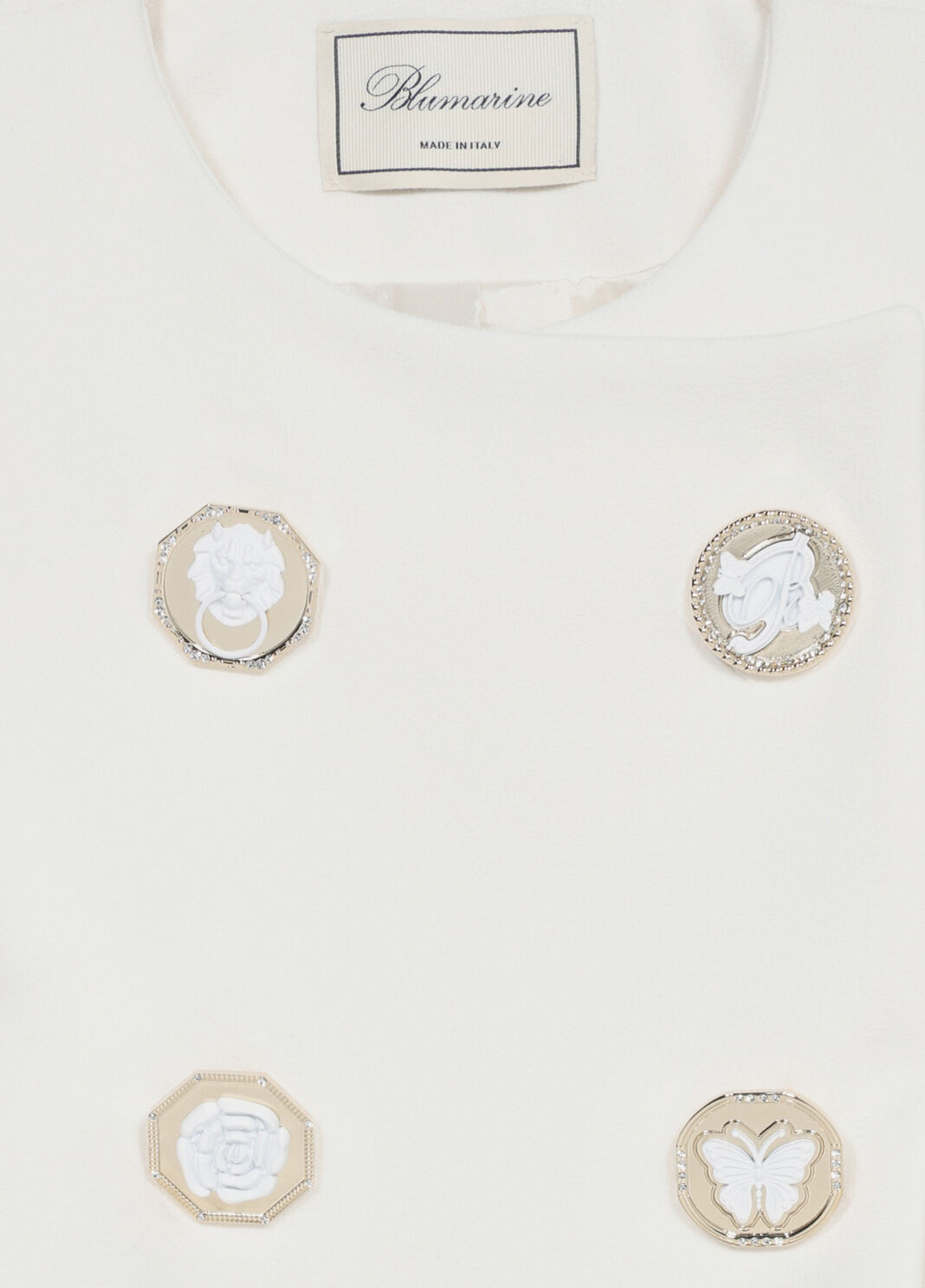 Double-breasted cady jacket with jewel buttons  Blumarine - large image number 6