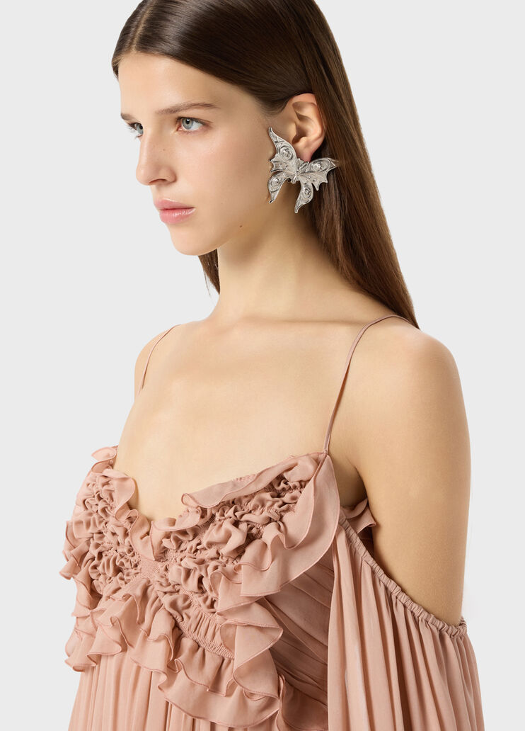 Metall-Ohrringe mit Schmetterling und Glasfassungen  Blumarine - medium