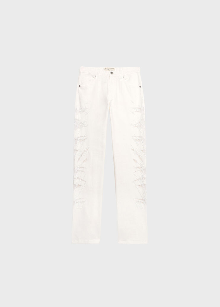 Straight leg jeans with embroidered bands  Blumarine - medium