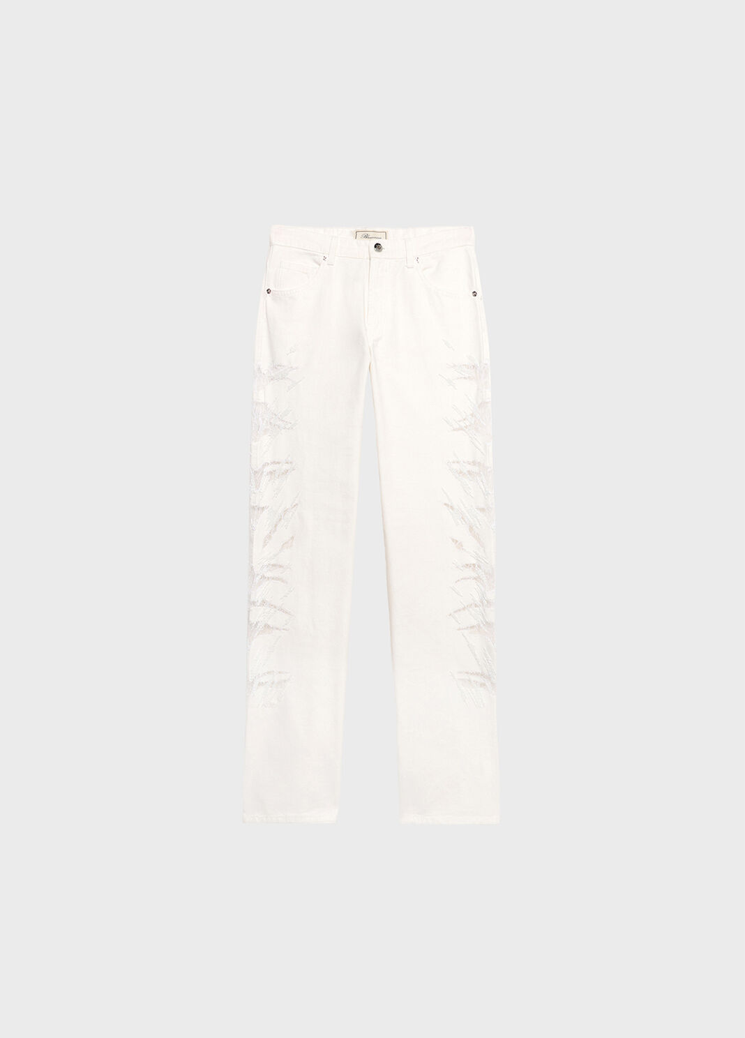 Straight leg jeans with embroidered bands  Blumarine - large image number 4