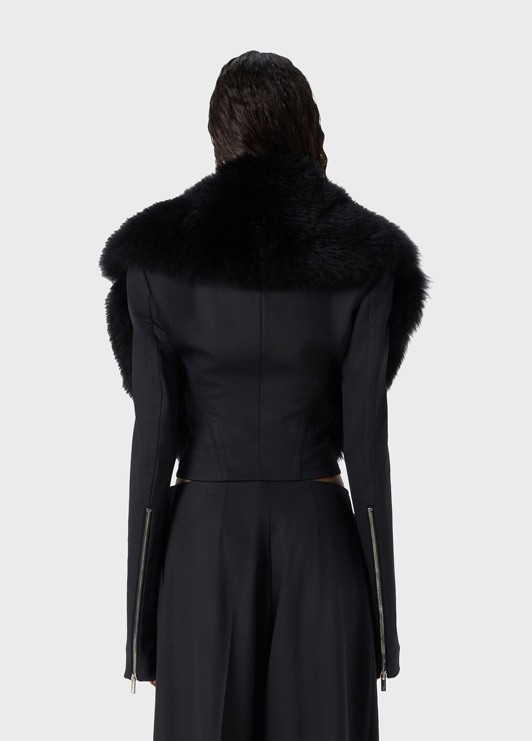 Twill jacket with fur collar  Blumarine - large image number 1
