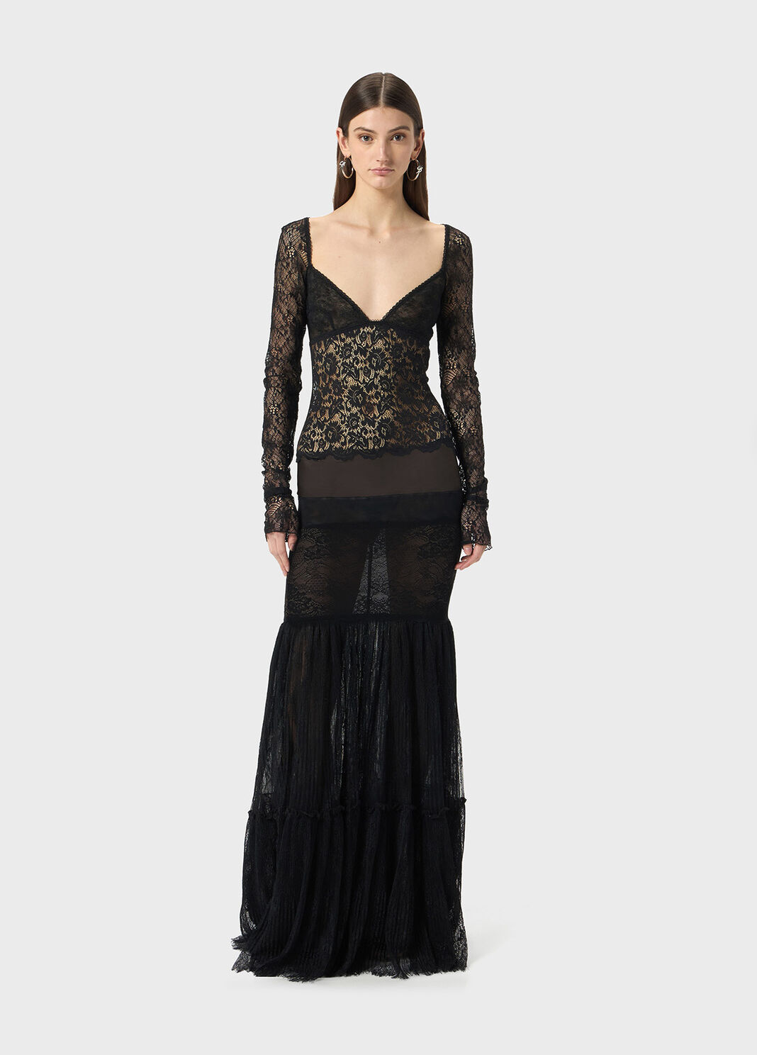 Robe longue en dentelle et tulle  Blumarine - large image number 3