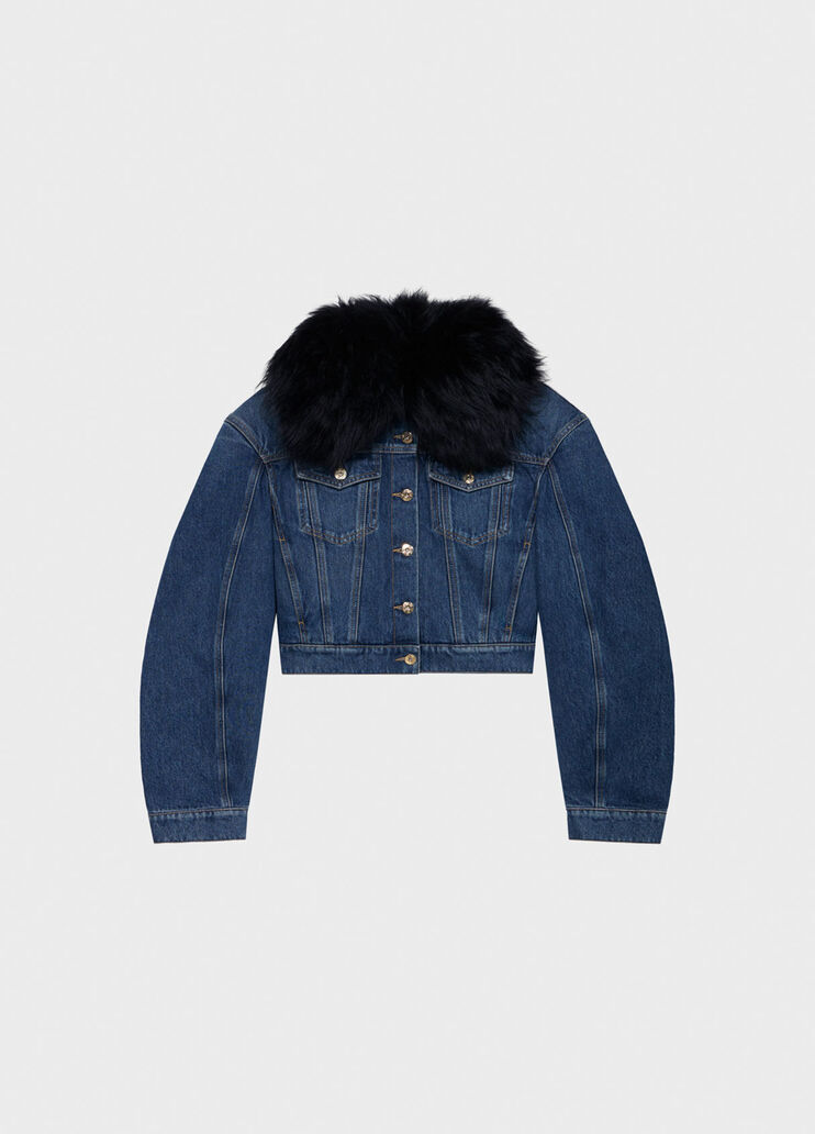 Denim jacket with fur collar  Blumarine - medium