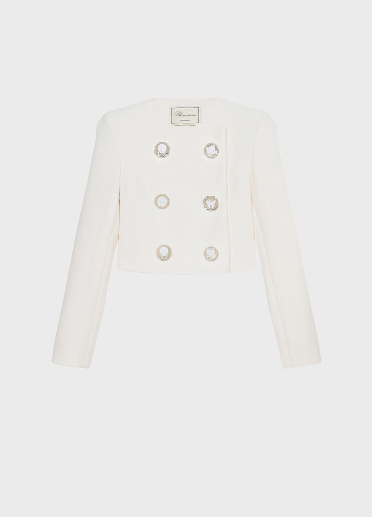Double-breasted cady jacket with jewel buttons  Blumarine - medium
