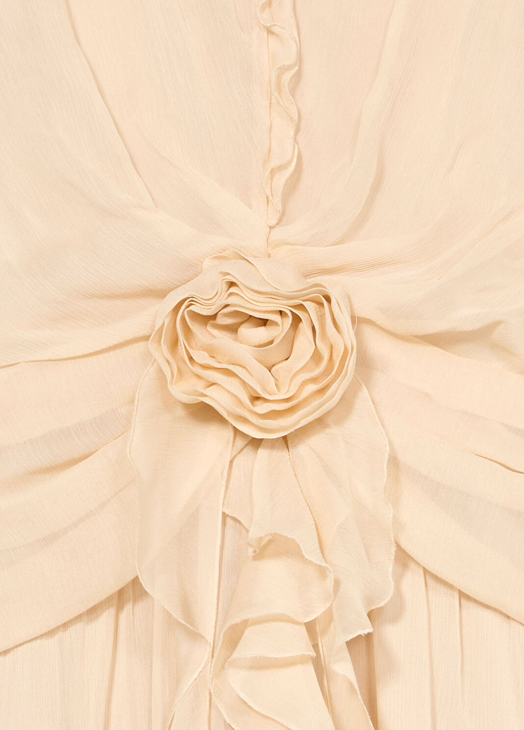 Long georgette dress with 3D rose and flounced detailing  Blumarine - large image number 6
