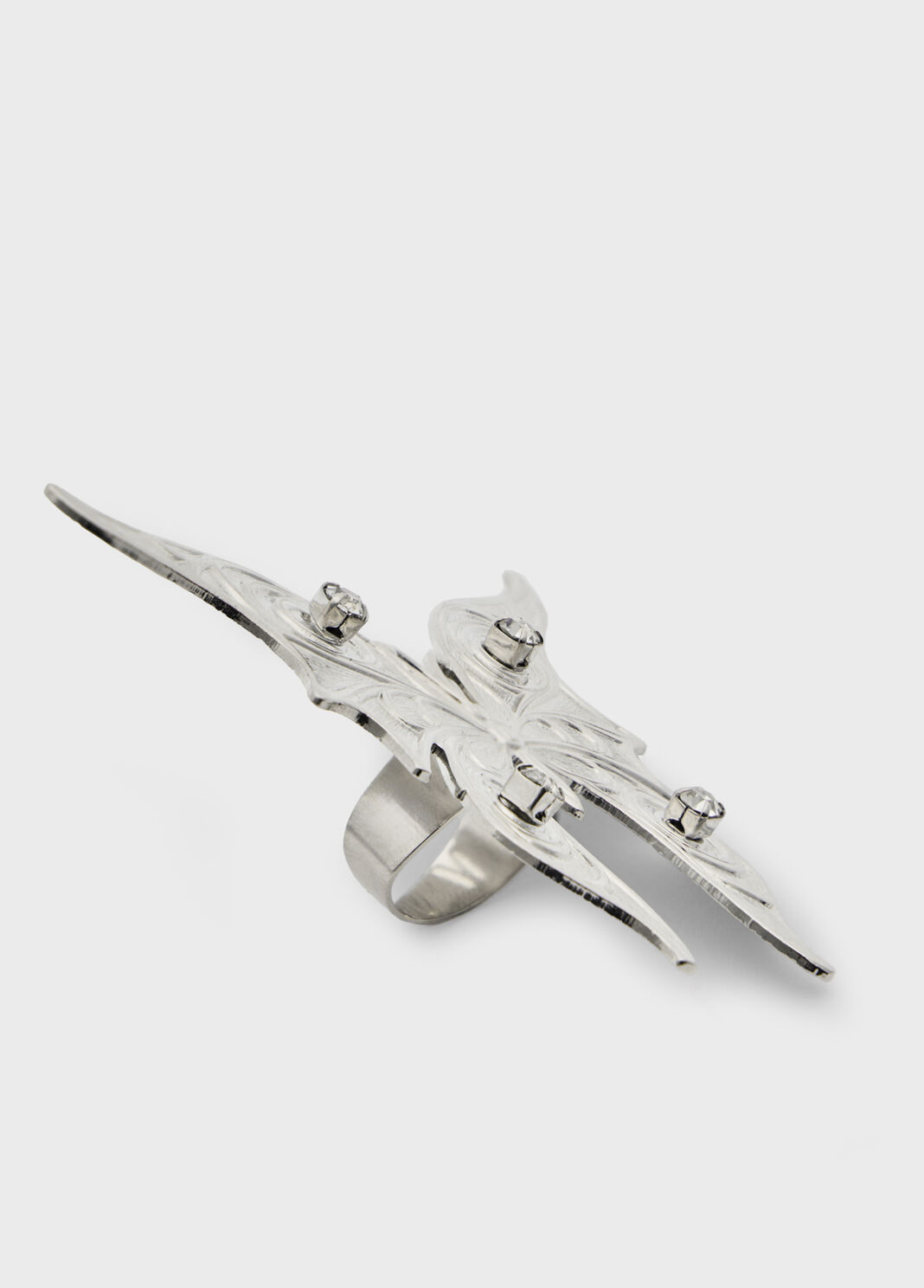 Ring with metal butterfly and glass settings  Blumarine - large image number 2