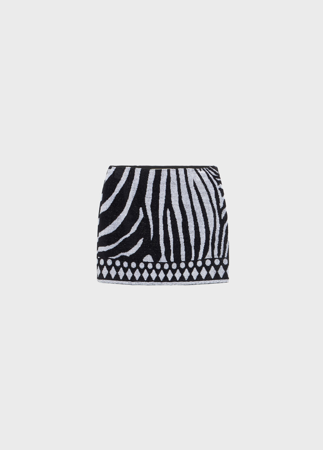 Short zebra-print terry cloth skirt  Blumarine - large image number 4