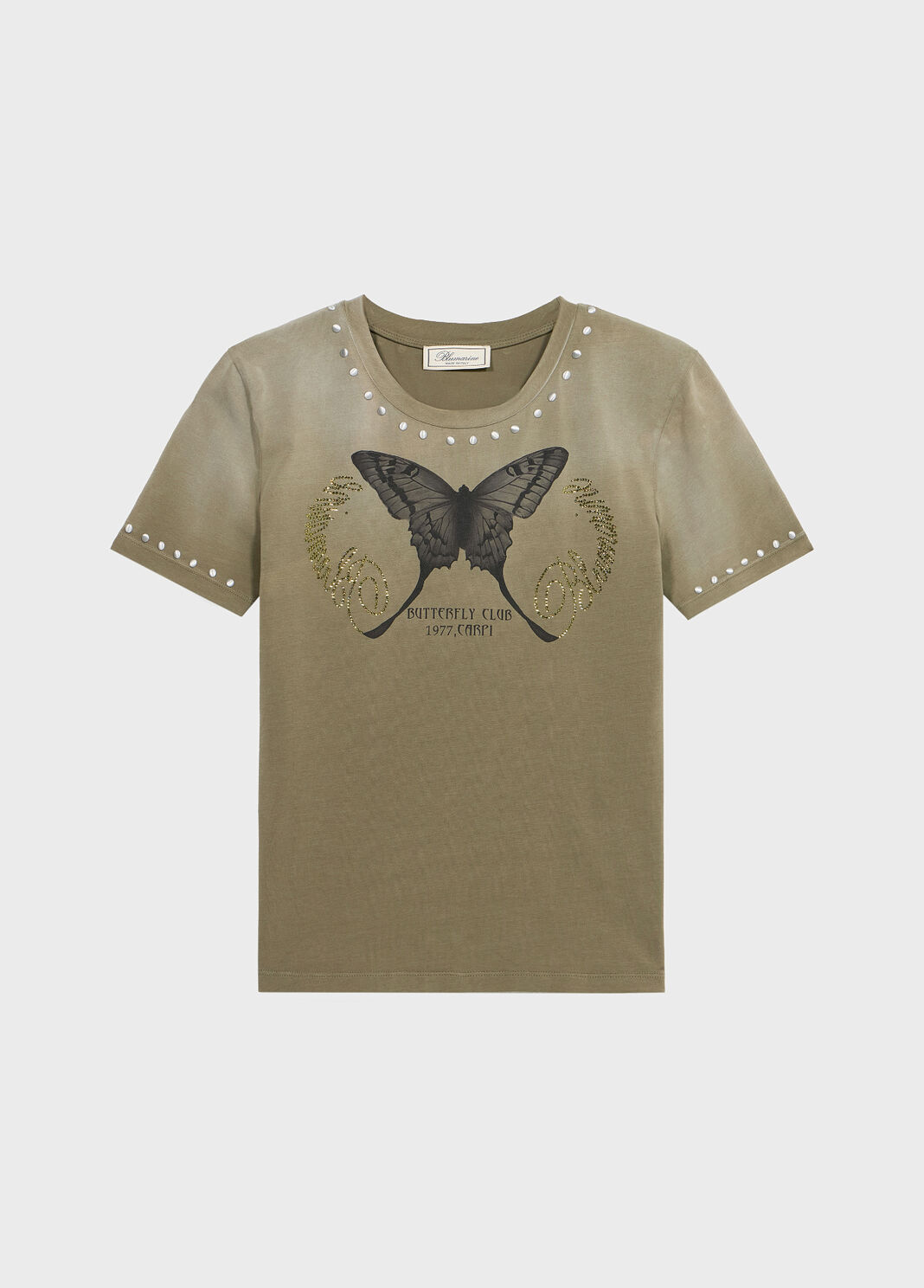 Printed Jersey T-Shirt with Embroidery  Blumarine - large image number 4