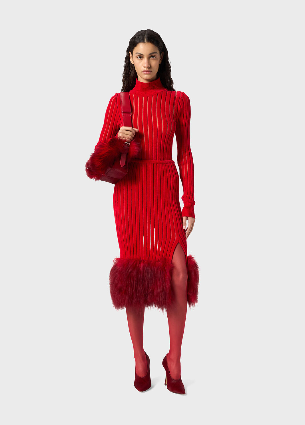 Ribbed see-through knit turtleneck  Blumarine - large image number 3