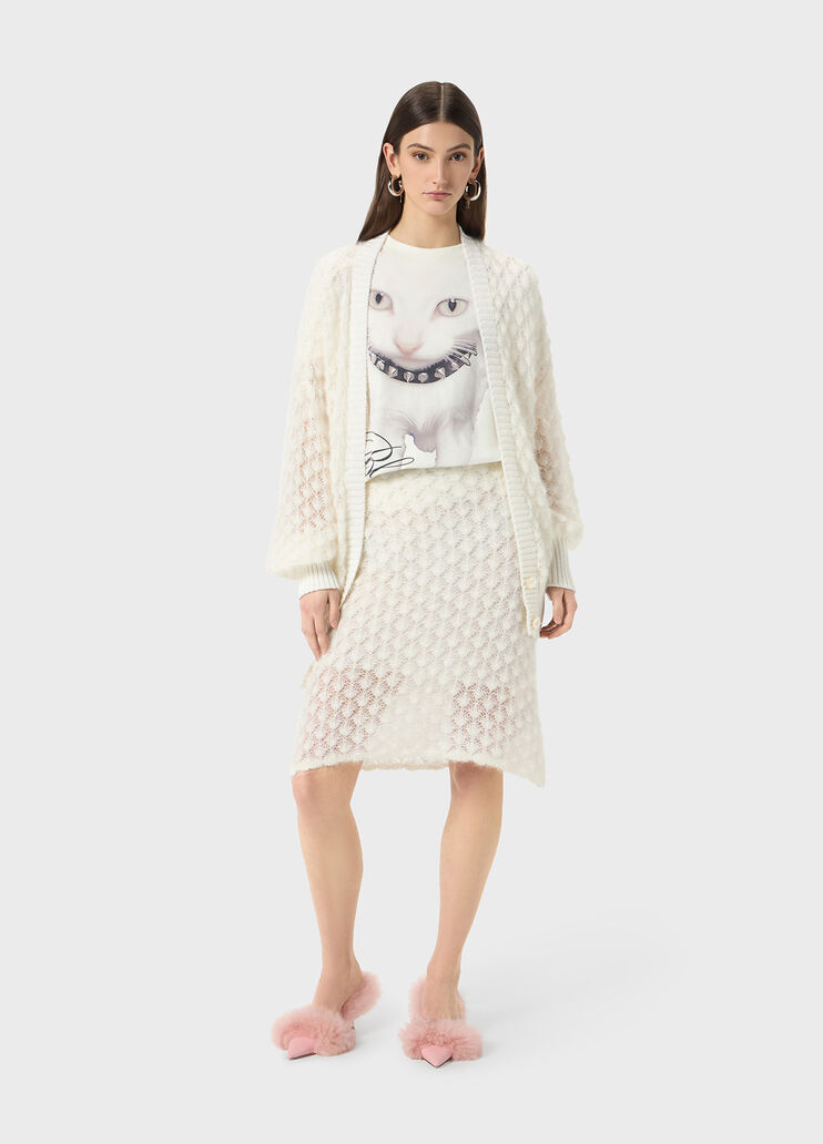 Jersey t-shirt with kitten print and logo  Blumarine - large image number 3