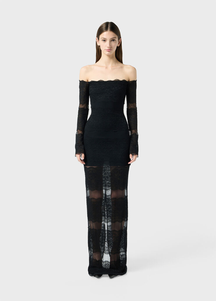 Robe longue en tulle et dentelle  Blumarine - large image number 3