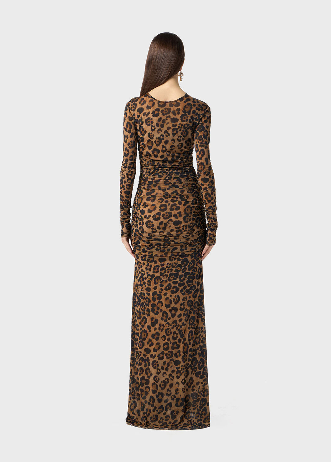 Long second-skin jersey dress with animal print  Blumarine - large image number 1