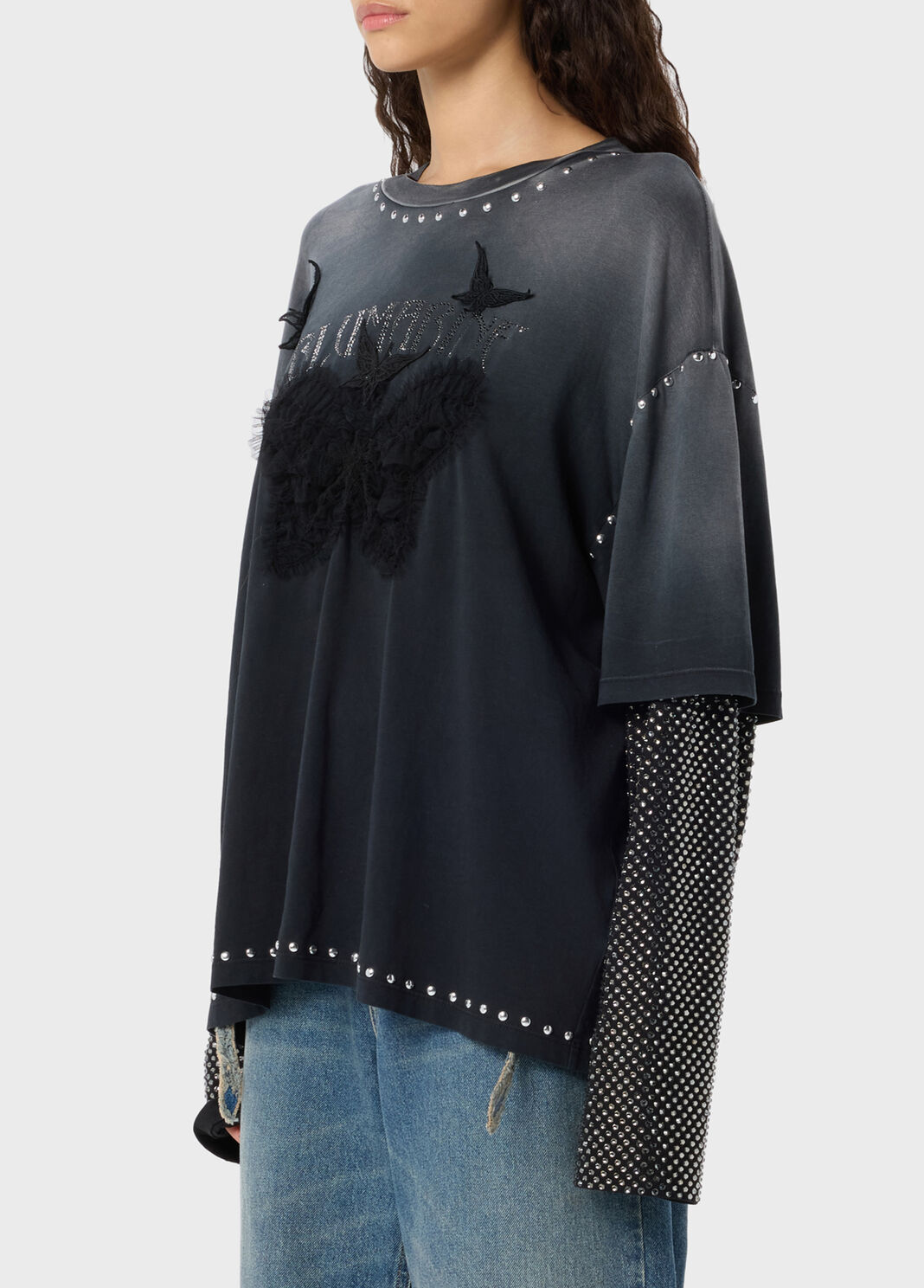 Studded and Embroidered T-shirt  Blumarine - large image number 2