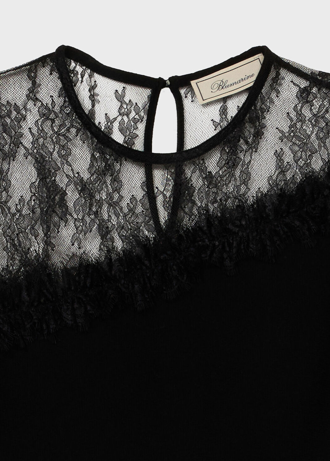 Wool dress with tulle yoke  Blumarine - large image number 6