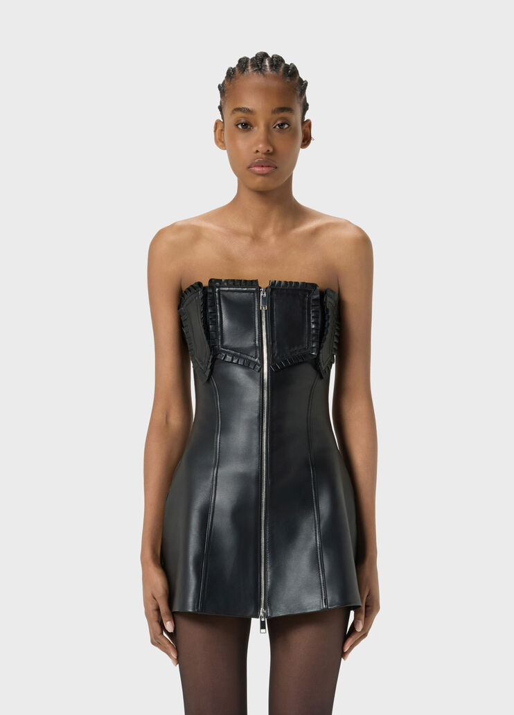 Nappa bustier dress with ruching  Blumarine - medium