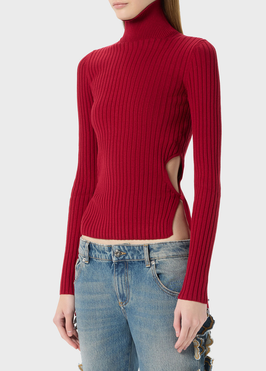 Ribbed top with cut-out and ties  Blumarine - large image number 2