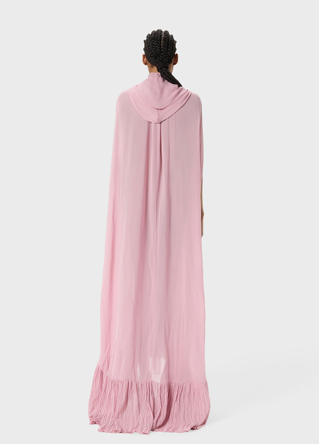 Georgette cape with hood and pleated ruffle  Blumarine - large image number 1