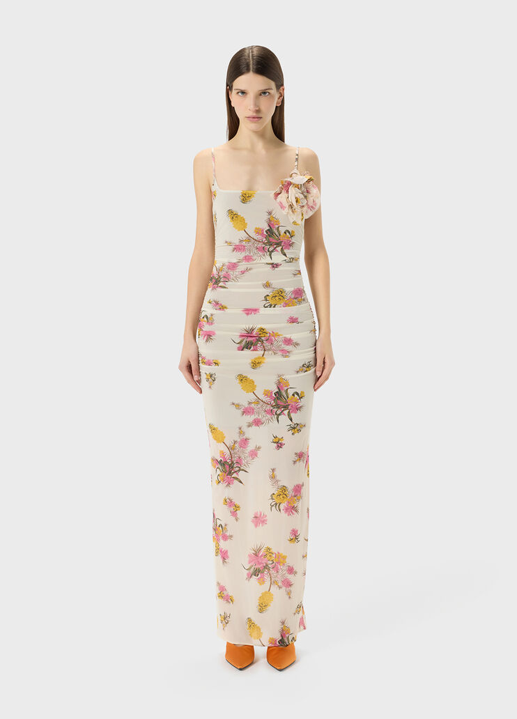 Long georgette dress with floral print  Blumarine - medium