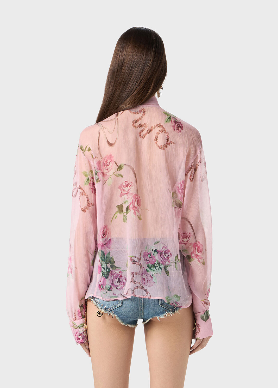 Rose print silk creponne blouse  Blumarine - large image number 1