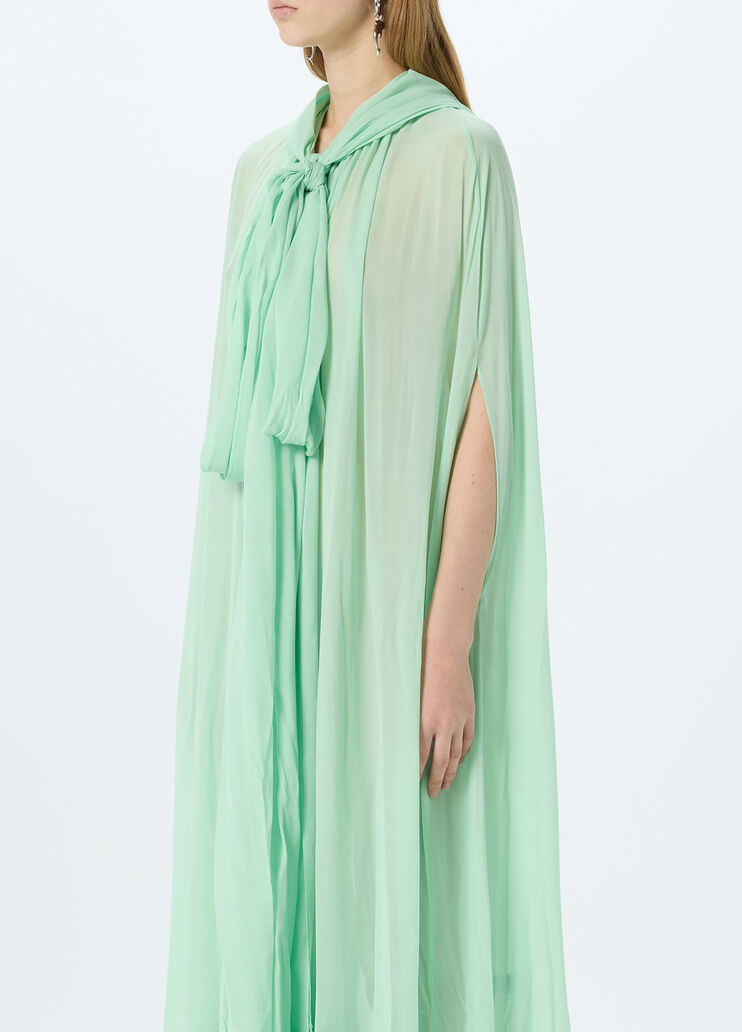 Georgette cape with hood and pleated ruffle  Blumarine - large image number 2