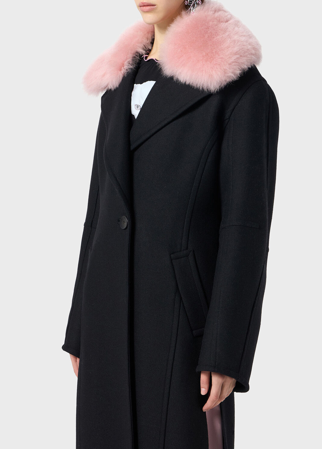Long coat with faux fur collar  Blumarine - large image number 2