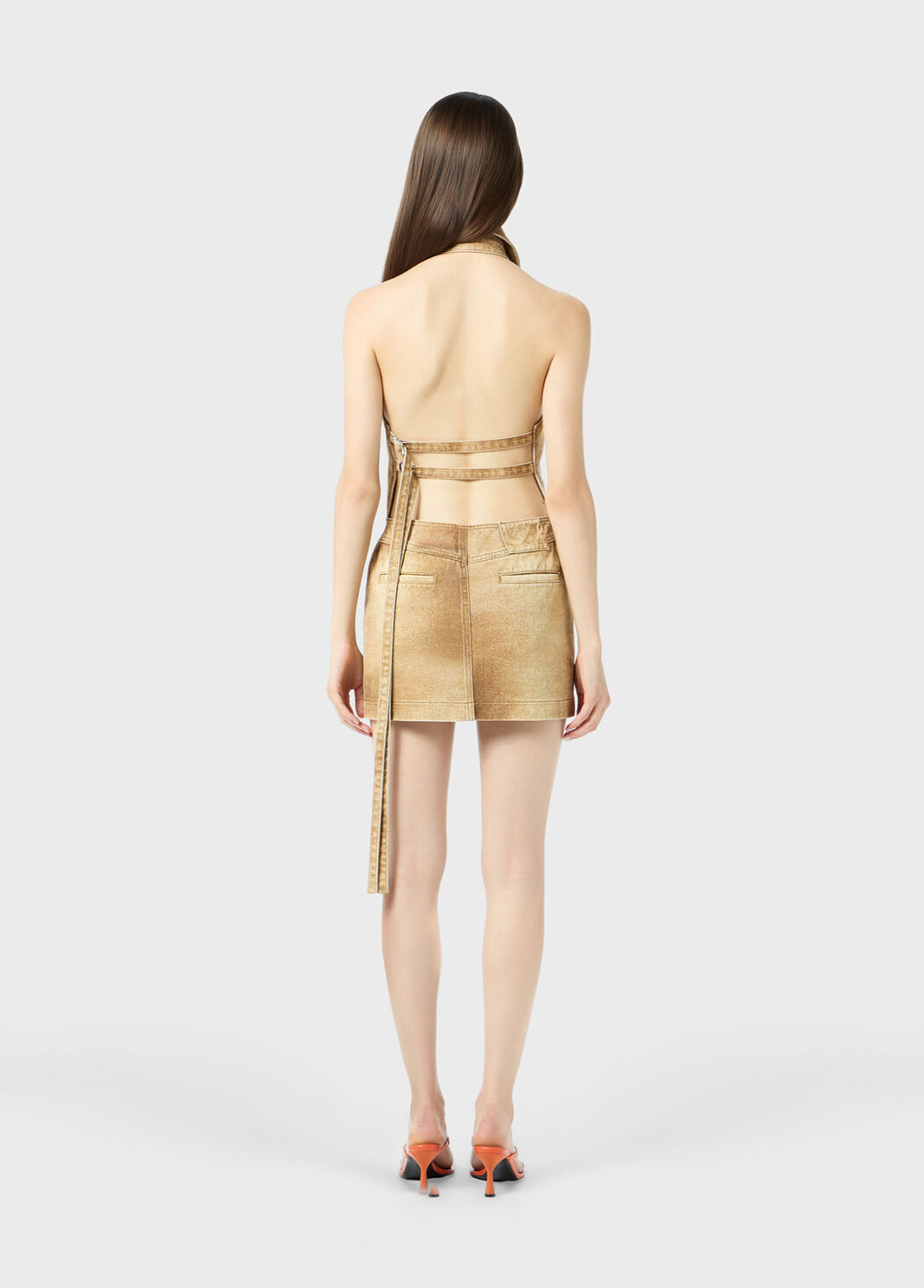 Short printed stretch bull denim dress  Blumarine - large image number 1