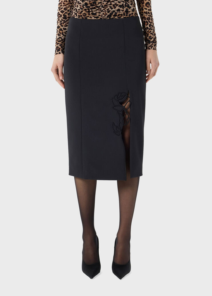 Cady midi skirt with embroidered slit  Blumarine - medium