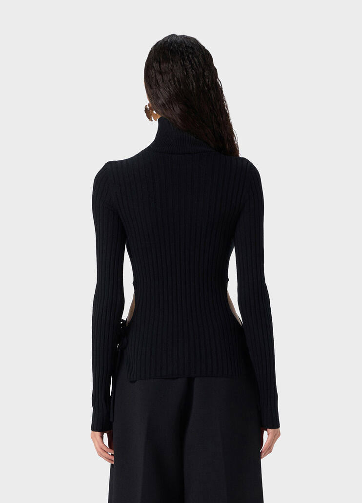 Ribbed top with cut-out and ties  Blumarine - large image number 1