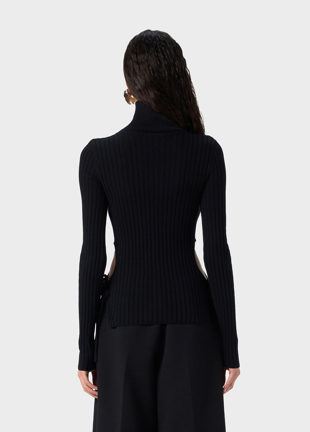 Ribbed top with cut-out and ties  Blumarine - large image number 1