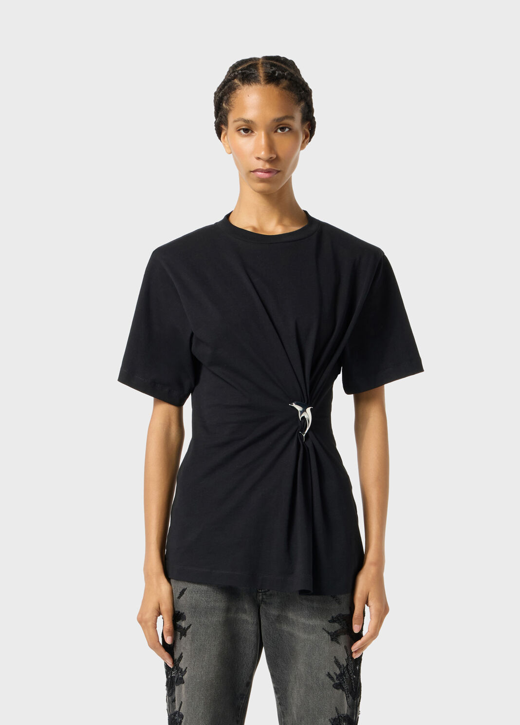 Jersey T-shirt with gathering  Blumarine - large image number 0