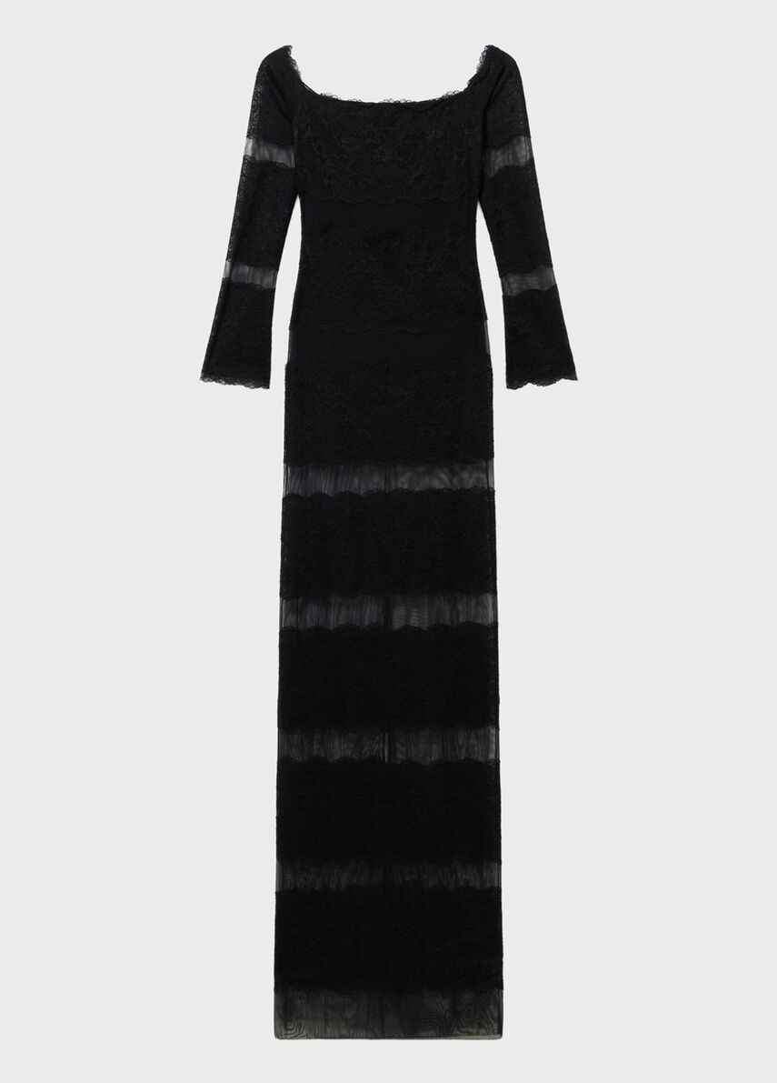 Long tulle and lace dress - Blumarine