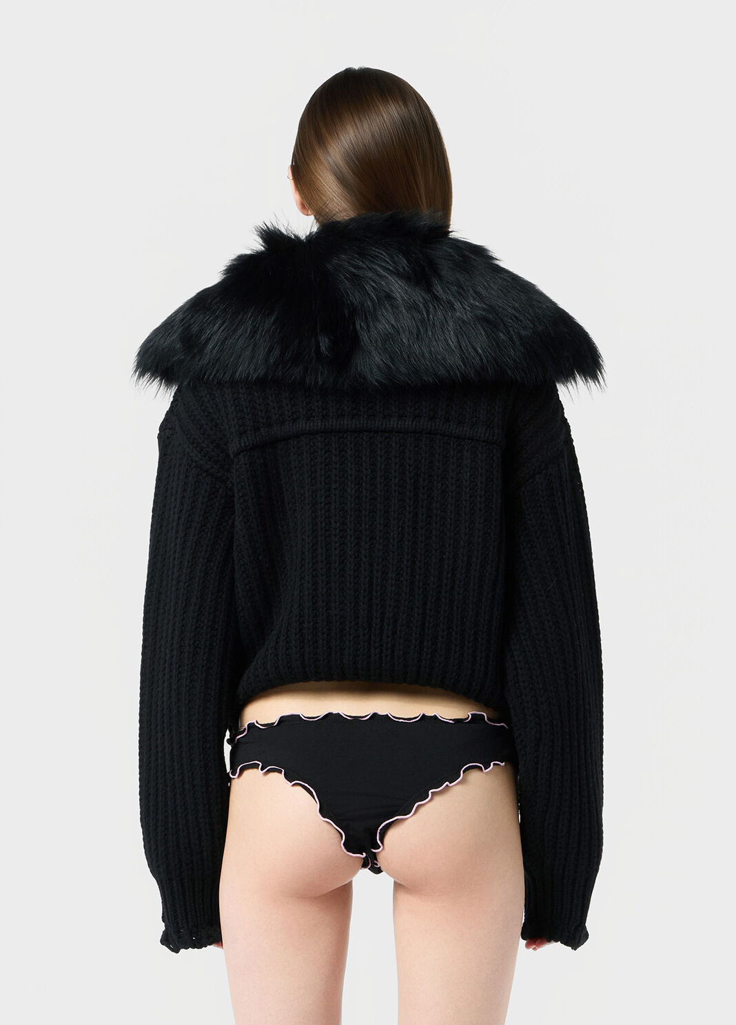 Puppy print jersey briefs with ruffles  Blumarine - large image number 1