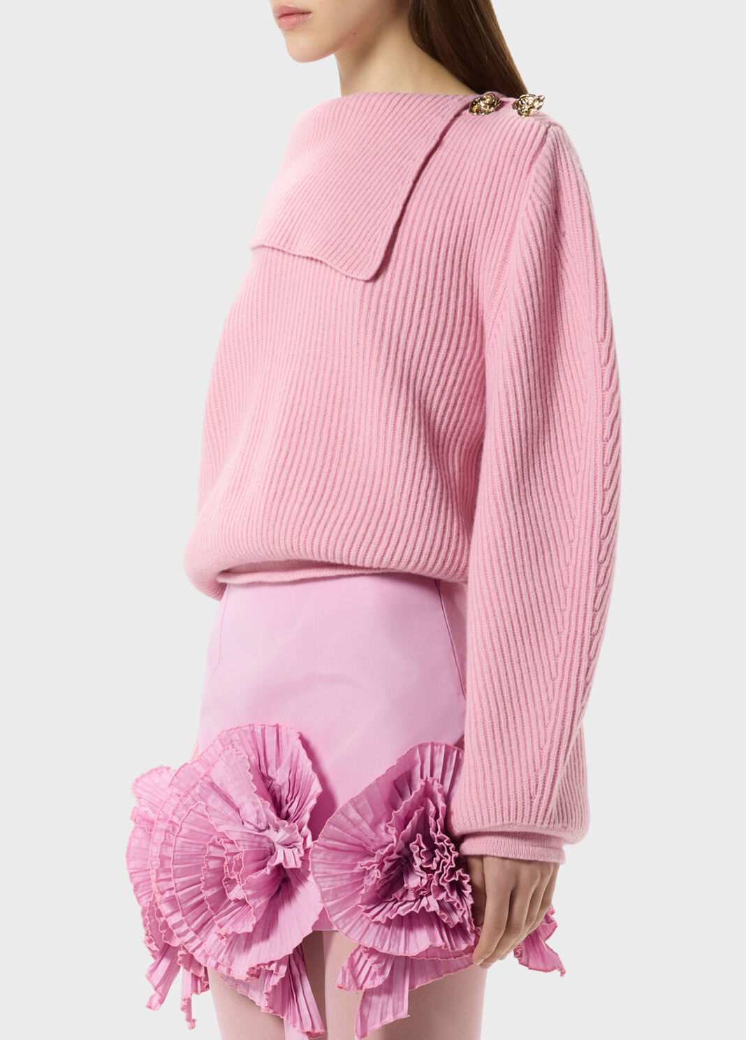 Wool jumper with sailor collar and buttons  Blumarine - large image number 2