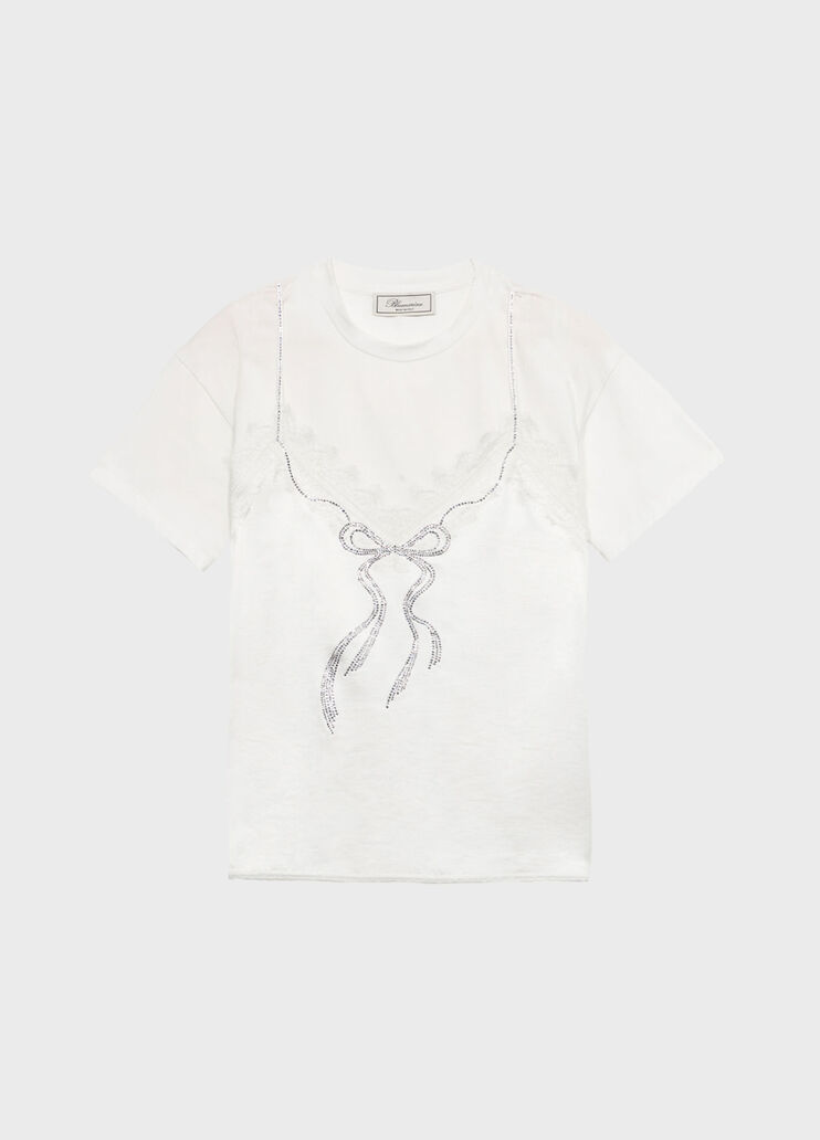 Jersey T-shirt with top-effect appliqu&eacute;  Blumarine - medium